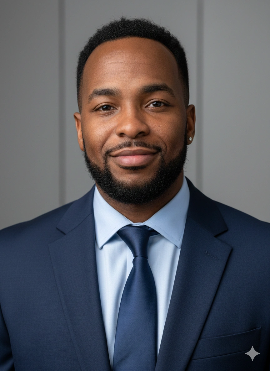 headshot of Kunle Akinfeleye